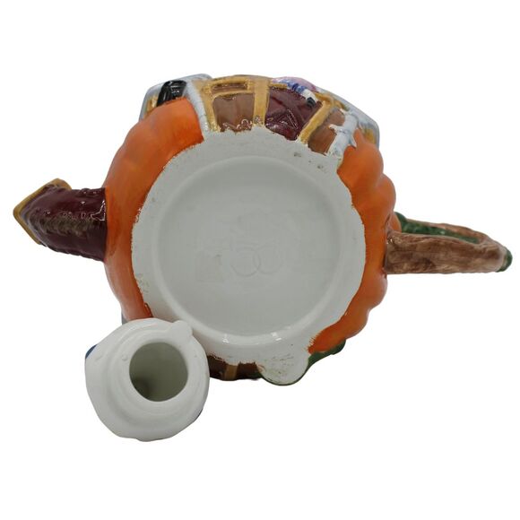Vintage Teapot Peter Peter Pumpkin Eater Dept 56 Fairy Tale Garden Fall Decor - Picture 9 of 11